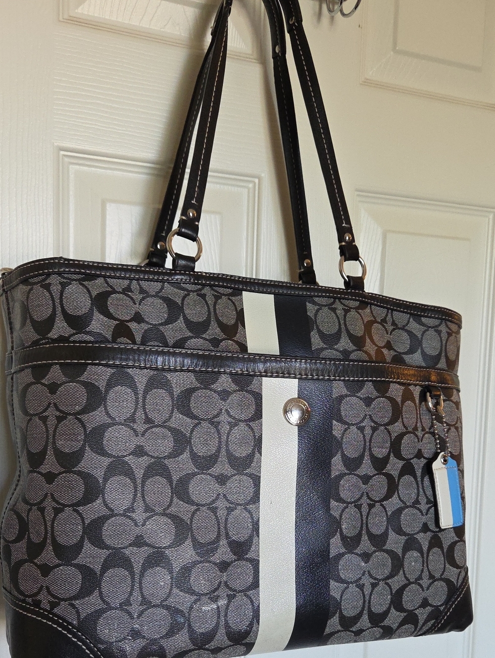 Coach Chelsea Heritage Stripe Tote Bag